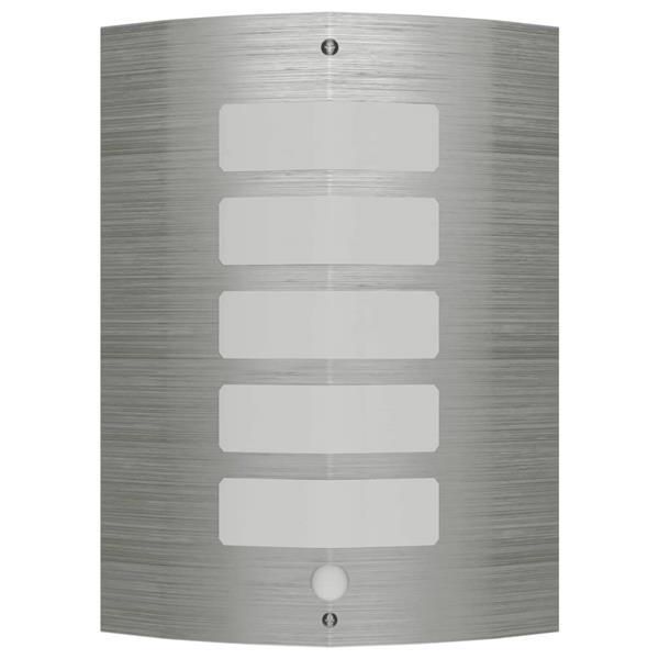 Grote foto vidaxl sierlijke rvs wandlamp met bewegingssensor tuin en terras verlichting