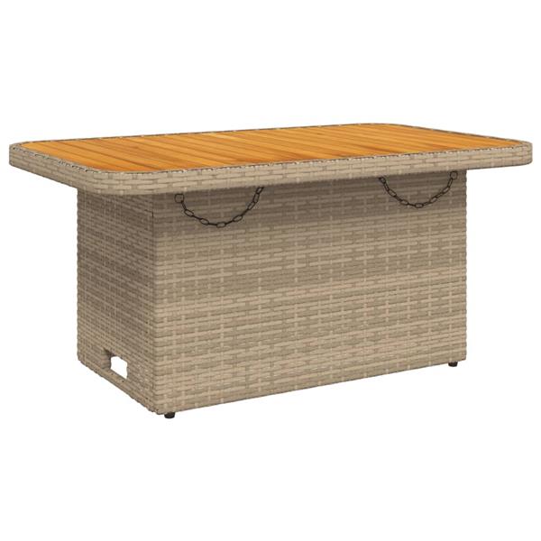 Grote foto vidaxl 2 delige tuinset met kussens poly rattan beige tuin en terras tuinmeubelen