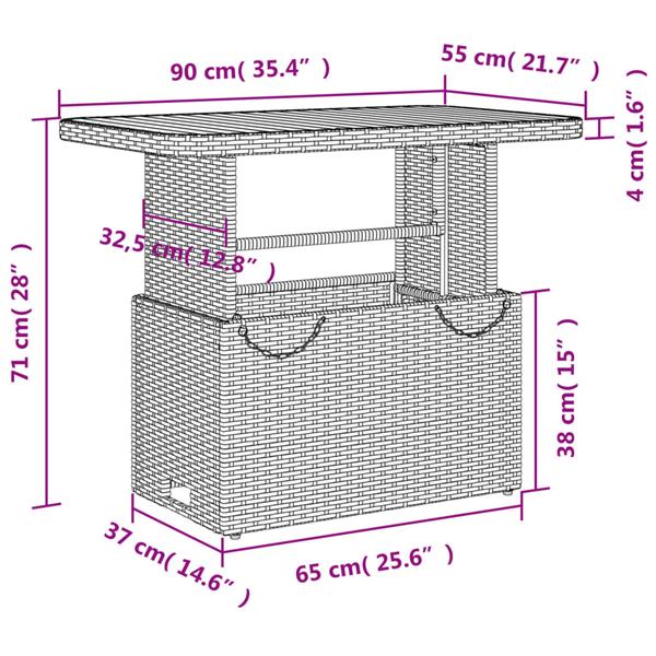 Grote foto vidaxl 2 delige tuinset met kussens poly rattan beige tuin en terras tuinmeubelen