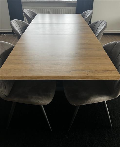 Grote foto eettafel met 6 stoelen huis en inrichting eettafels
