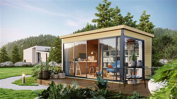 Grote foto goedkooptuinhuis domeo 4 set tuin en terras tuinhuisjes en blokhutten