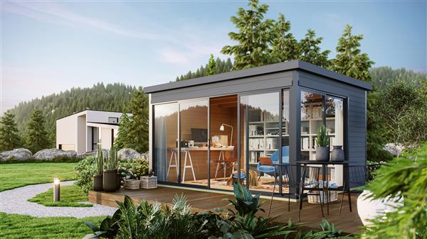 Grote foto goedkooptuinhuis domeo 4 set tuin en terras tuinhuisjes en blokhutten