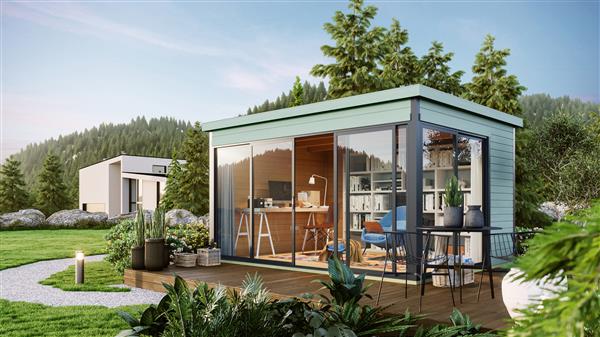 Grote foto goedkooptuinhuis domeo 4 set tuin en terras tuinhuisjes en blokhutten