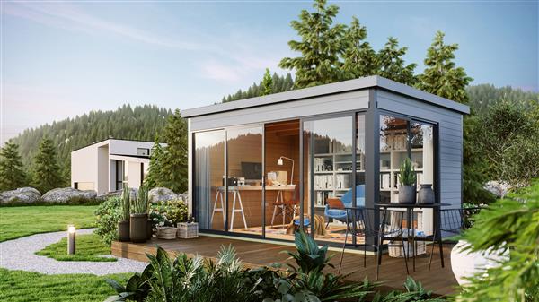 Grote foto goedkooptuinhuis domeo 4 set tuin en terras tuinhuisjes en blokhutten