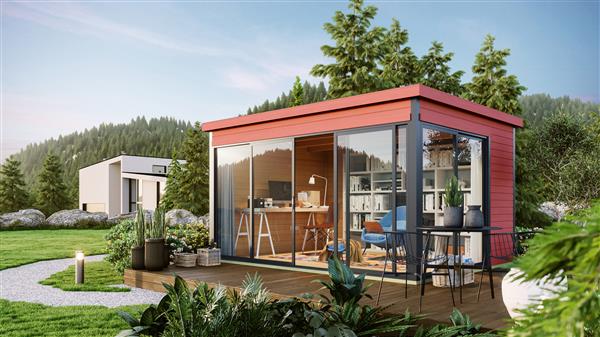 Grote foto goedkooptuinhuis domeo 4 set tuin en terras tuinhuisjes en blokhutten
