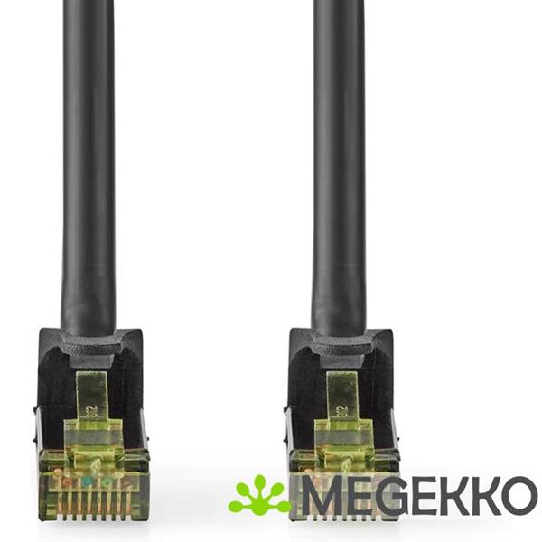 Grote foto cat7 netwerkkabel s ftp rj45 male rj45 male 15.0 m snagless rond lszh zwart label computers en software netwerkkaarten routers en switches