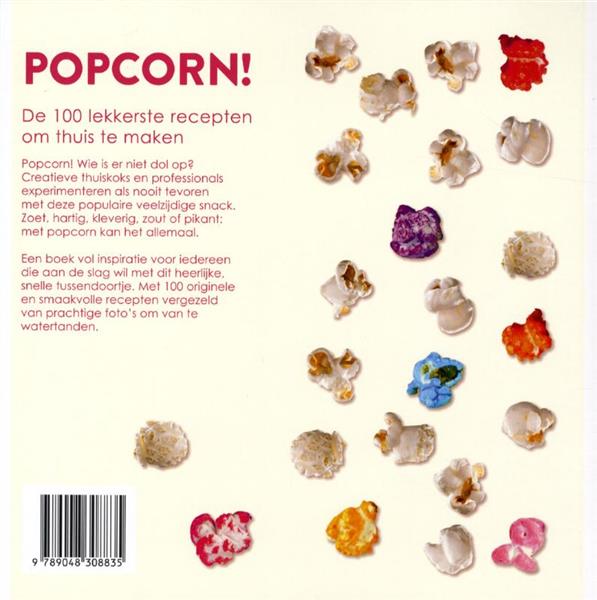 Grote foto popcorn boeken kookboeken
