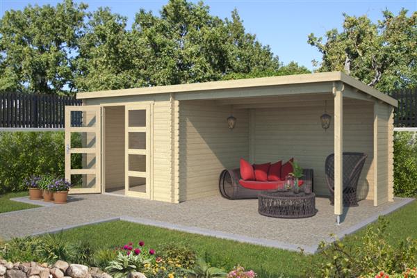 Grote foto blokhut met overkapping manuel 600x275 tuin en terras tuinhuisjes en blokhutten