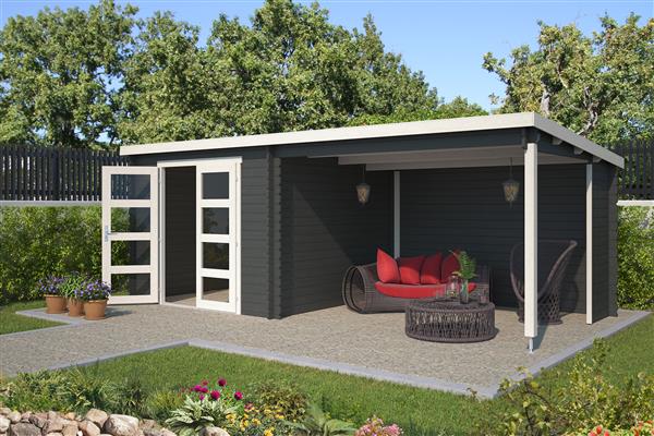 Grote foto blokhut met overkapping manuel 600x275 tuin en terras tuinhuisjes en blokhutten
