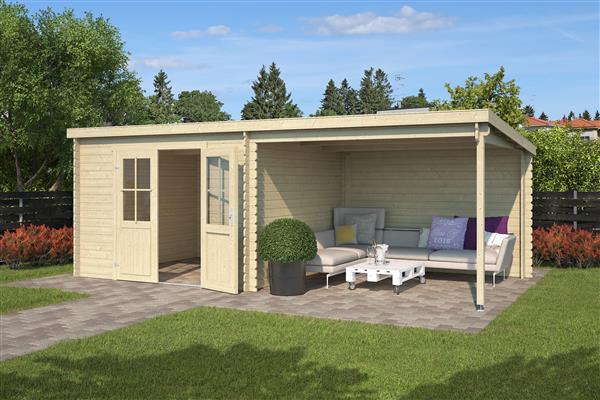 Grote foto blokhut met overkapping orlando 581x292 tuin en terras tuinhuisjes en blokhutten