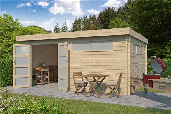 Grote foto nieuw blokhut 44mm dik isolatiedak 4602iso tuin en terras tuinhuisjes en blokhutten
