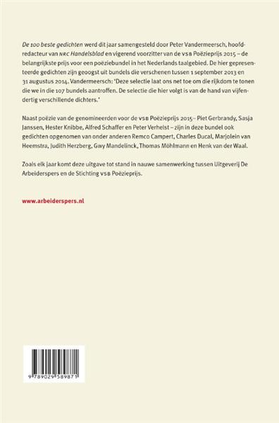 Grote foto de 100 beste gedichten voor de vsb po zieprijs 2015 boeken overige boeken