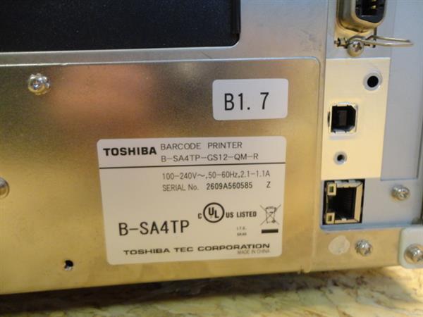 Grote foto toshiba tec b sa4tp barcode label printer 203dpi with peel function computers en software printers