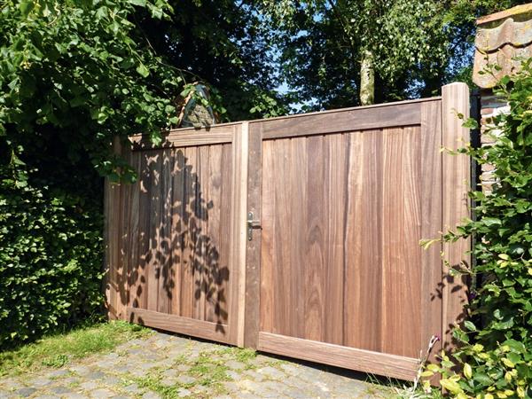 Grote foto poort deluxe verticaal 182 x 300 tuin en terras hekken en schuttingen