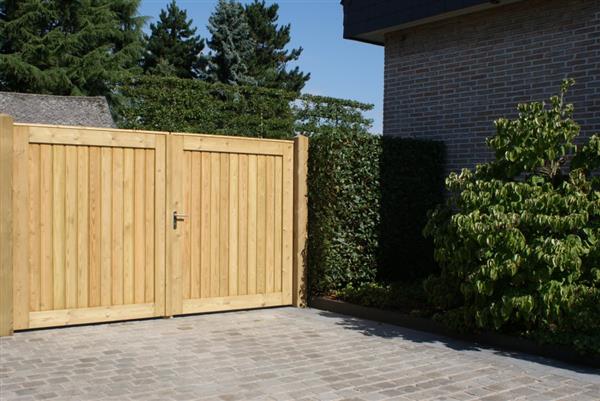 Grote foto poort deluxe verticaal 182 x 300 tuin en terras hekken en schuttingen