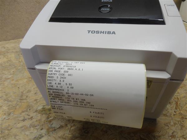 Grote foto toshiba tec b ev4d barcode label printer with peeler 203dpi computers en software printers