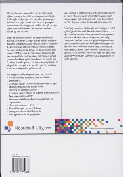 Grote foto bedrijfskundige aspecten van hrm boeken overige boeken
