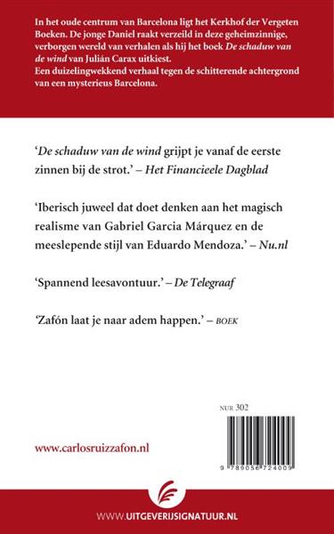 Grote foto de schaduw van de wind het kerkhof der vergeten boeken 1 boeken overige boeken