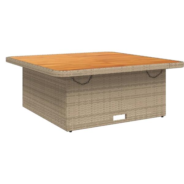 Grote foto vidaxl 2 delige tuinset met kussens poly rattan beige tuin en terras tuinmeubelen