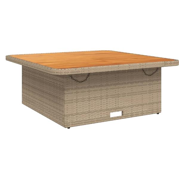 Grote foto vidaxl 2 delige tuinset met kussens poly rattan beige tuin en terras tuinmeubelen