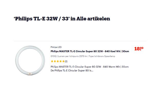 Grote foto philips tl e 32w 33 huis en inrichting losse lampen