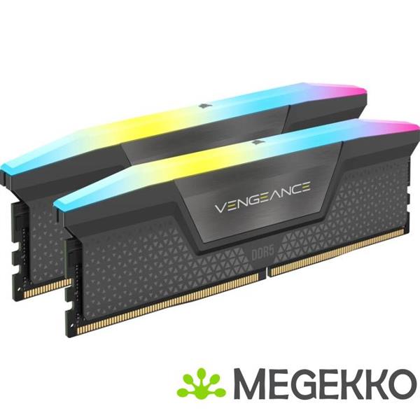 Grote foto corsair vengeance rgb cmh64gx5m4b6000c36 geheugenmodule 64 gb 4 x 16 gb ddr5 6000 mhz computers en software overige computers en software