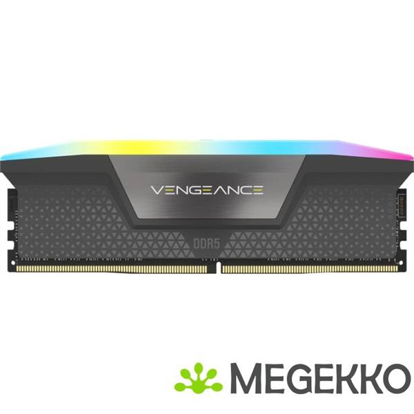 Grote foto corsair vengeance rgb cmh64gx5m4b6000c36 geheugenmodule 64 gb 4 x 16 gb ddr5 6000 mhz computers en software overige computers en software