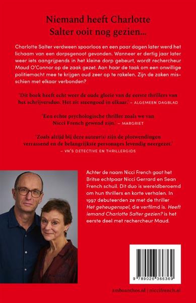 Grote foto heeft iemand charlotte salter gezien rechercheur maud o connor boeken thrillers