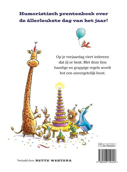 Grote foto tien regels als je jarig bent boeken overige boeken