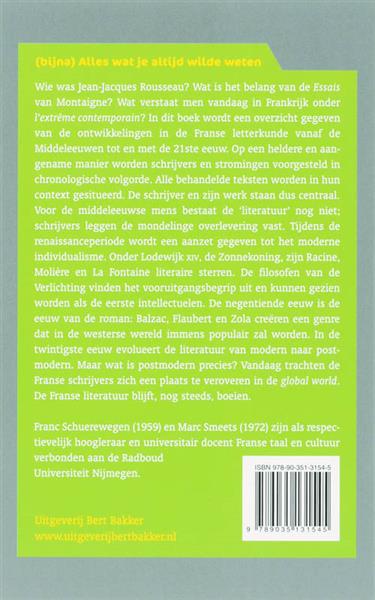 Grote foto franse literatuur in een notendop alles wat je altijd wilde weten boeken overige boeken