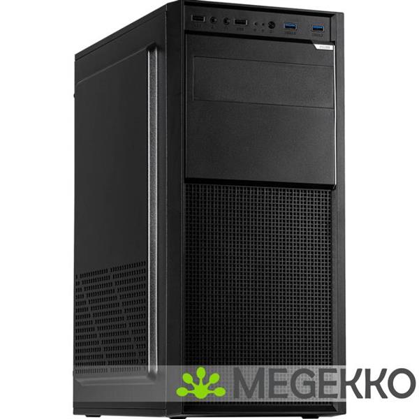 Grote foto inter tech a 301 quad midi tower zwart computers en software behuizingen en kasten