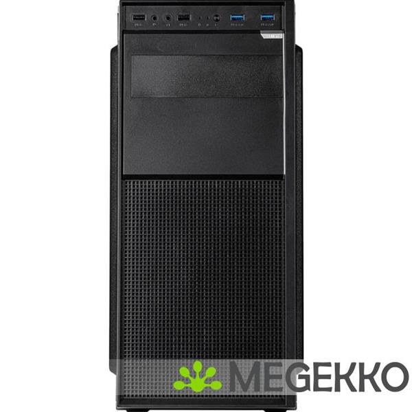 Grote foto inter tech a 301 quad midi tower zwart computers en software behuizingen en kasten