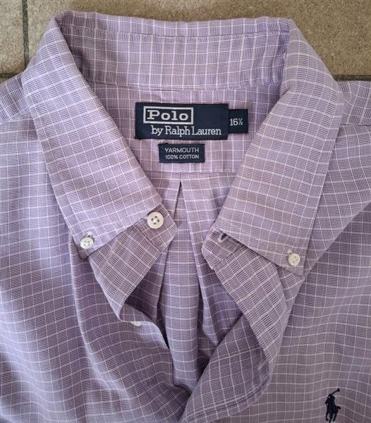 Grote foto vintage lila geruit overhemd ralph lauren l xl kleding heren overhemden