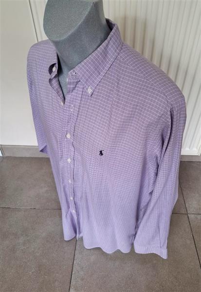 Grote foto vintage lila geruit overhemd ralph lauren l xl kleding heren overhemden