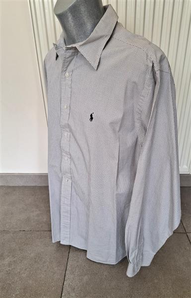 Grote foto wit ralph lauren hemd met fijne ruitjes xl kleding heren overhemden