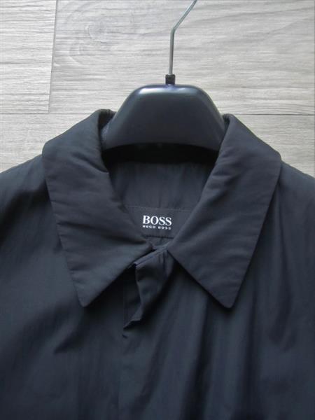Grote foto zwarte halflange jas met gebreken hugo boss kleding heren jassen zomer