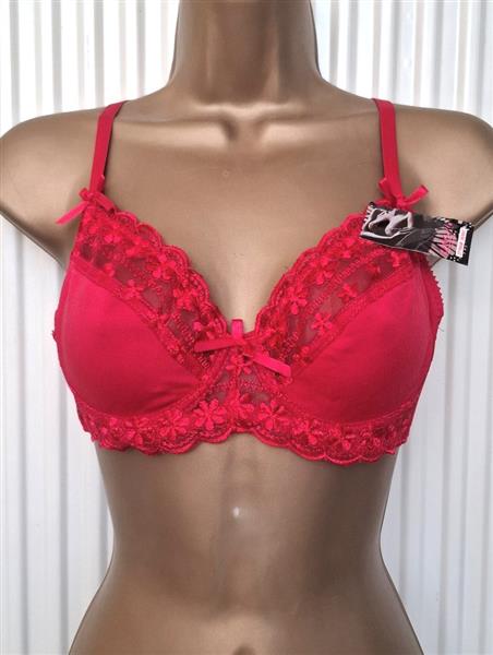 Grote foto elegante bh in prachtige rode kleur voor c cups kleding dames ondergoed en lingerie