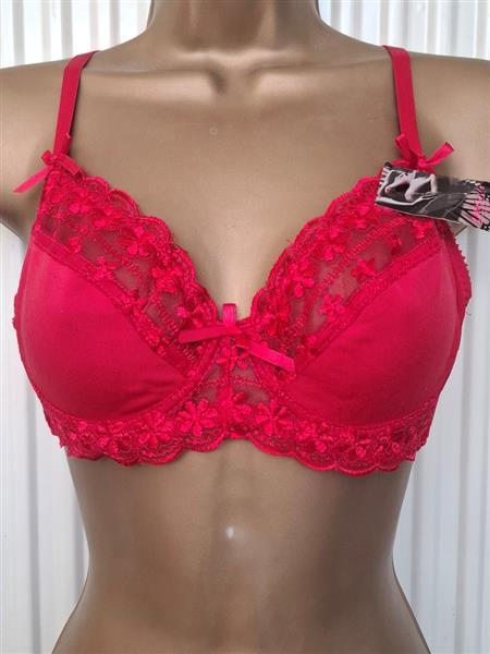 Grote foto elegante bh in prachtige rode kleur voor c cups kleding dames ondergoed en lingerie