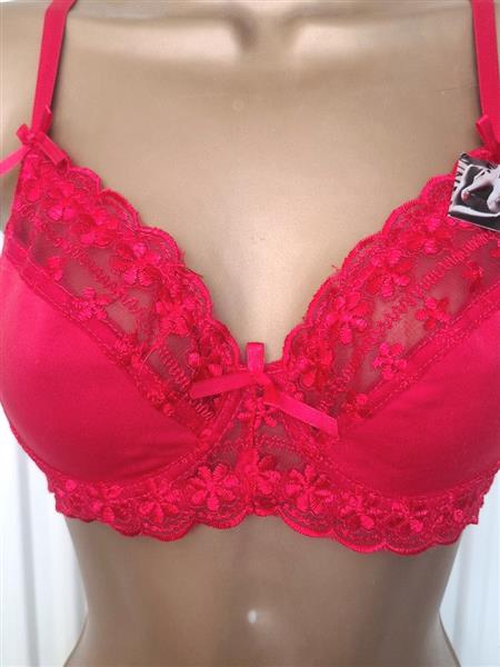 Grote foto elegante bh in prachtige rode kleur voor c cups kleding dames ondergoed en lingerie
