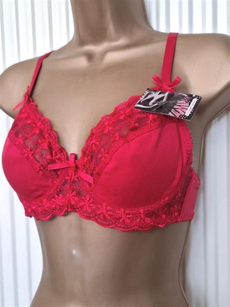 Grote foto elegante bh in prachtige rode kleur voor c cups kleding dames ondergoed en lingerie