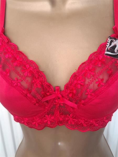 Grote foto elegante bh in prachtige rode kleur voor c cups kleding dames ondergoed en lingerie