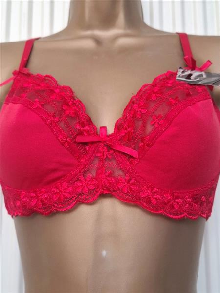 Grote foto elegante bh in prachtige rode kleur voor c cups kleding dames ondergoed en lingerie