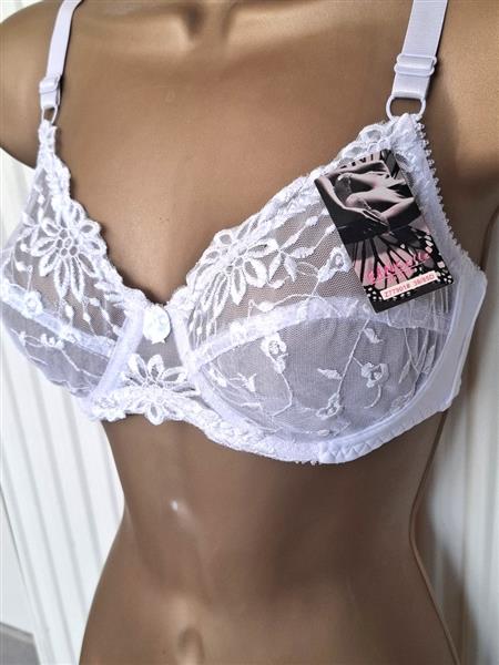 Grote foto chique witte doorzichtige bh met kant 70d kleding dames ondergoed en lingerie