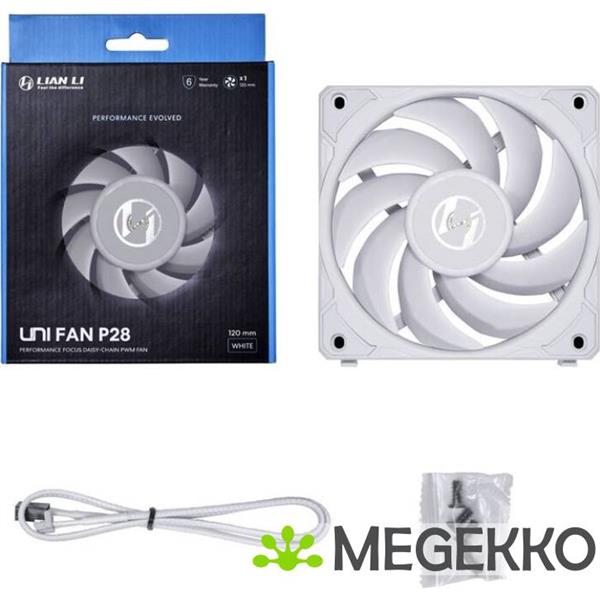 Grote foto lian li uni fan p28 120mm 1 pack white pwm computers en software overige computers en software