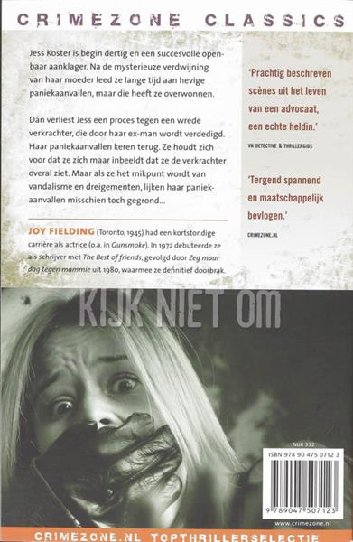 Grote foto kijk niet om crimezone classics boeken thrillers