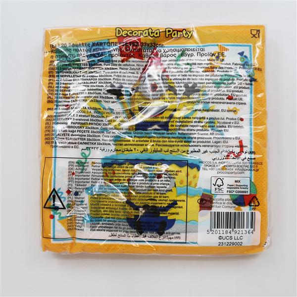 Grote foto minions the rise of gru fsc two ply paper napkins 33x33cm 20st verzamelen overige verzamelingen
