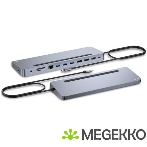 Grote foto i tec c31flat2pdpro notebook dock poortreplicator bedraad usb 3.2 gen 1 3.1 gen 1 type c zilver computers en software overige computers en software