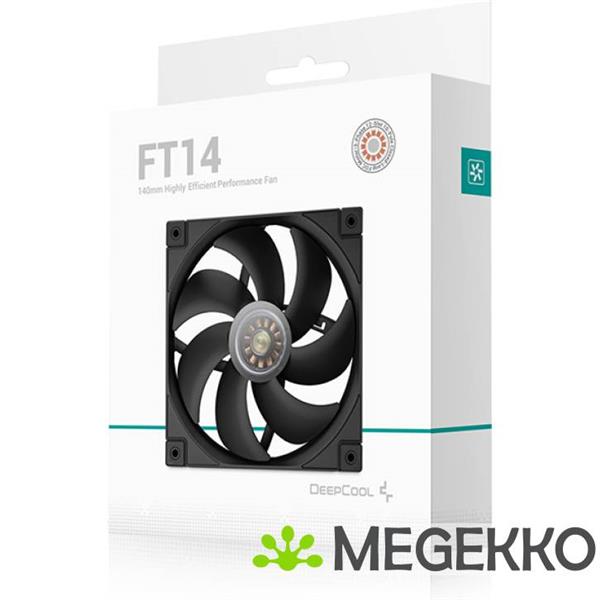Grote foto deepcool ft14 computer behuizing ventilator 14 cm zwart 1 stuk s computers en software overige computers en software
