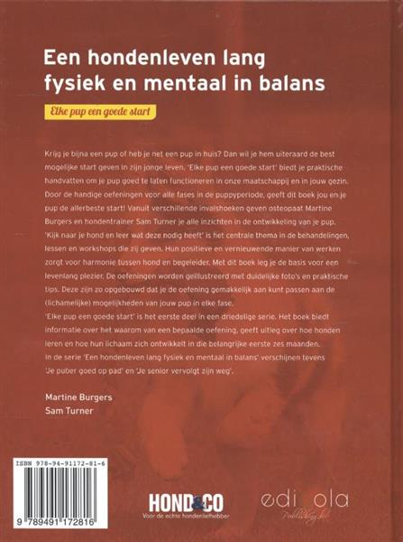 Grote foto elke pup een goede start een hondenleven lang fysiek en mentaal in balans 1 boeken hobby en vrije tijd