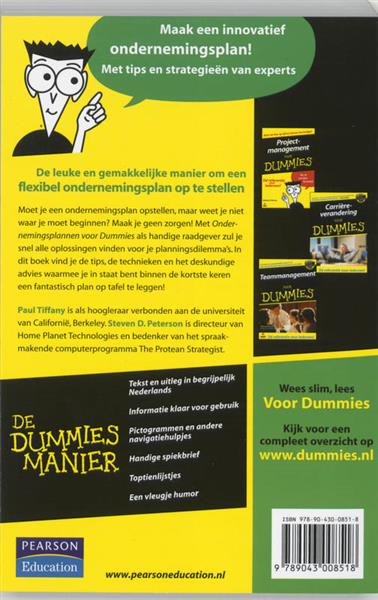 Grote foto ondernemingsplan voor dummies voor dummies boeken overige boeken